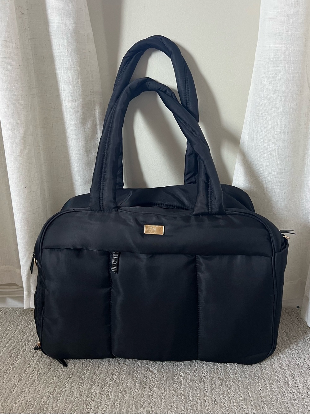 Anne Klein nylon puffer tote bag